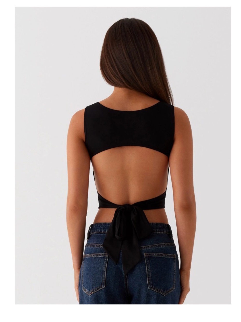 Naked Wardrobe crop top with tie back